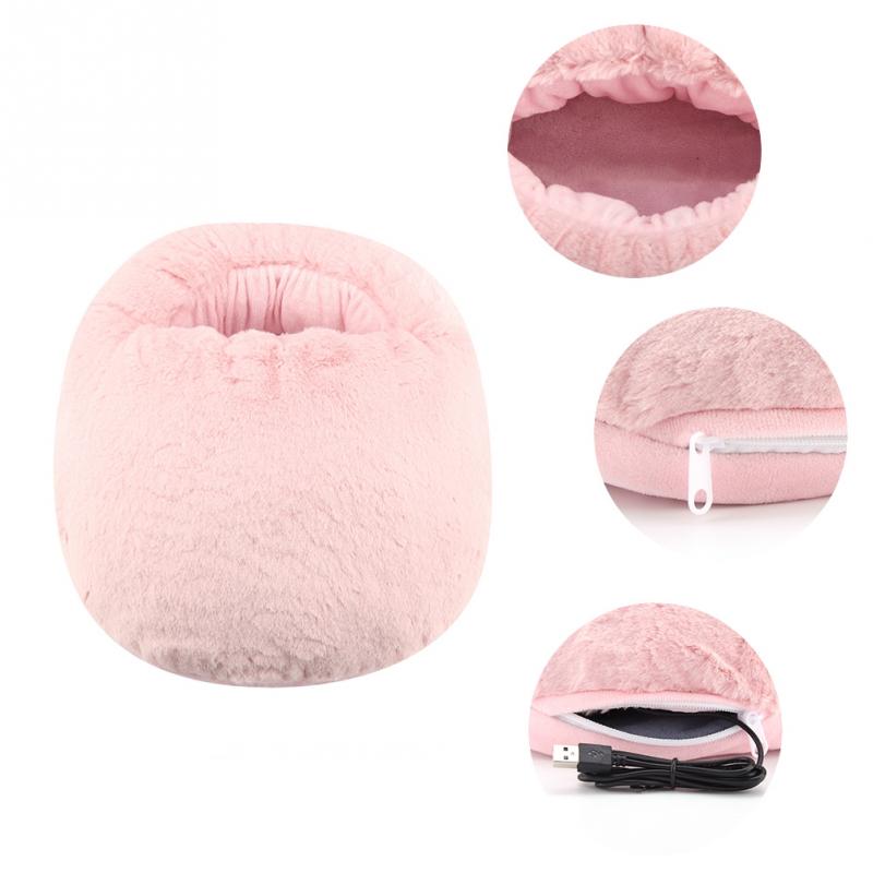 Calentador de pies con almohadilla de calefacción USB, zapatillas de calefacción para invierno y oficina, cojín de calor, calentador de pies eléctrico, zapatos, manta para calentar el invierno