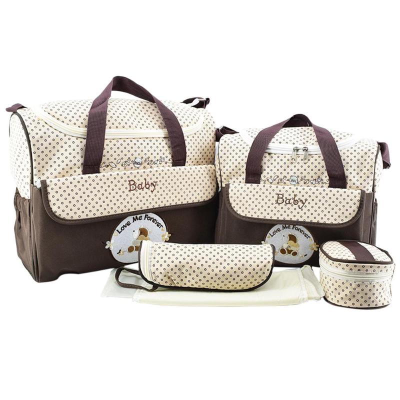 Diaper Bags Mummy Maternity Nappy Bags Large Capacity Multifunction Travel Nappy Bag Organizer Zipper Dispenser Bottle