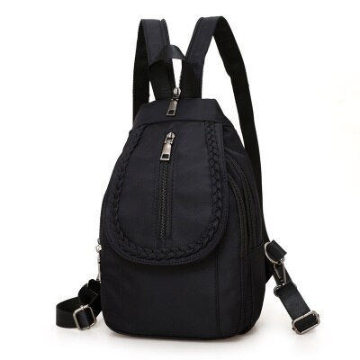 ¡Novedad de ! mochilas de nailon para mujer, bolsos de hombro tipo bandolera, multifuncional, informal, para mujer, pequeña bolsa de viaje, mochila: Black