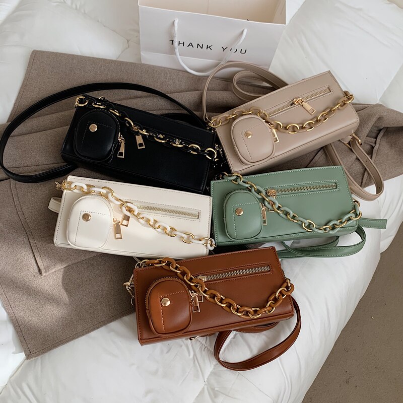 Effen Kleur Pu Lederen Cross-Body Bags Voor Vrouwen Zomer Mode Persoonlijkheid Schouder Pack Dames Handtassen En portemonnees