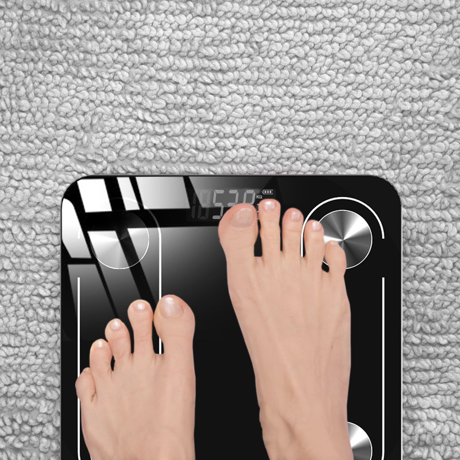 Body Fat Scale Battery Powered Smart Bluetooth Wireless Digital Bathroom Weight BMI Scale Body Composition Monitor Analyzer