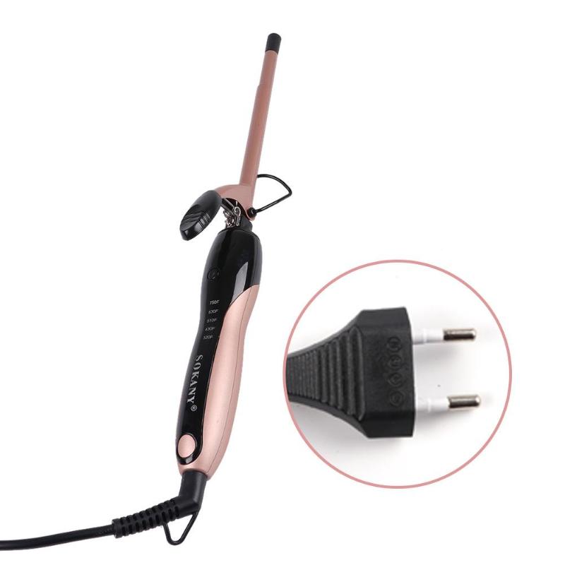 Pro Mini LCD Display Curling Iron Hair Curler Rotation Curl Wand Stick Roller Magic Hairdressing Styling Tool