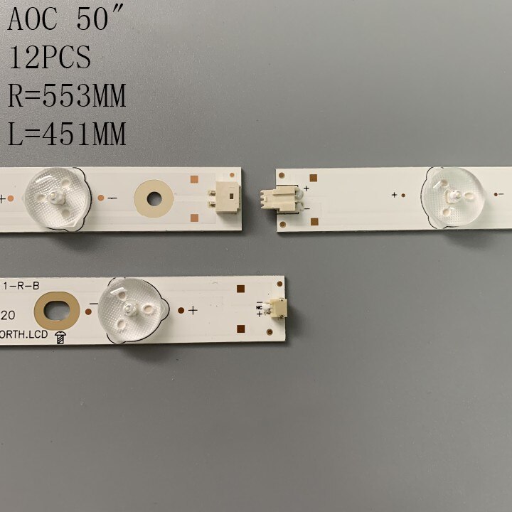 LED Backlight strip 12 For LC-50LB370U 50PFK4509 50PFH5300 500TT56 500TT55 V0 50PFL6340 50PFL6540 50PFT6510 50PFL6340 50PFH4009