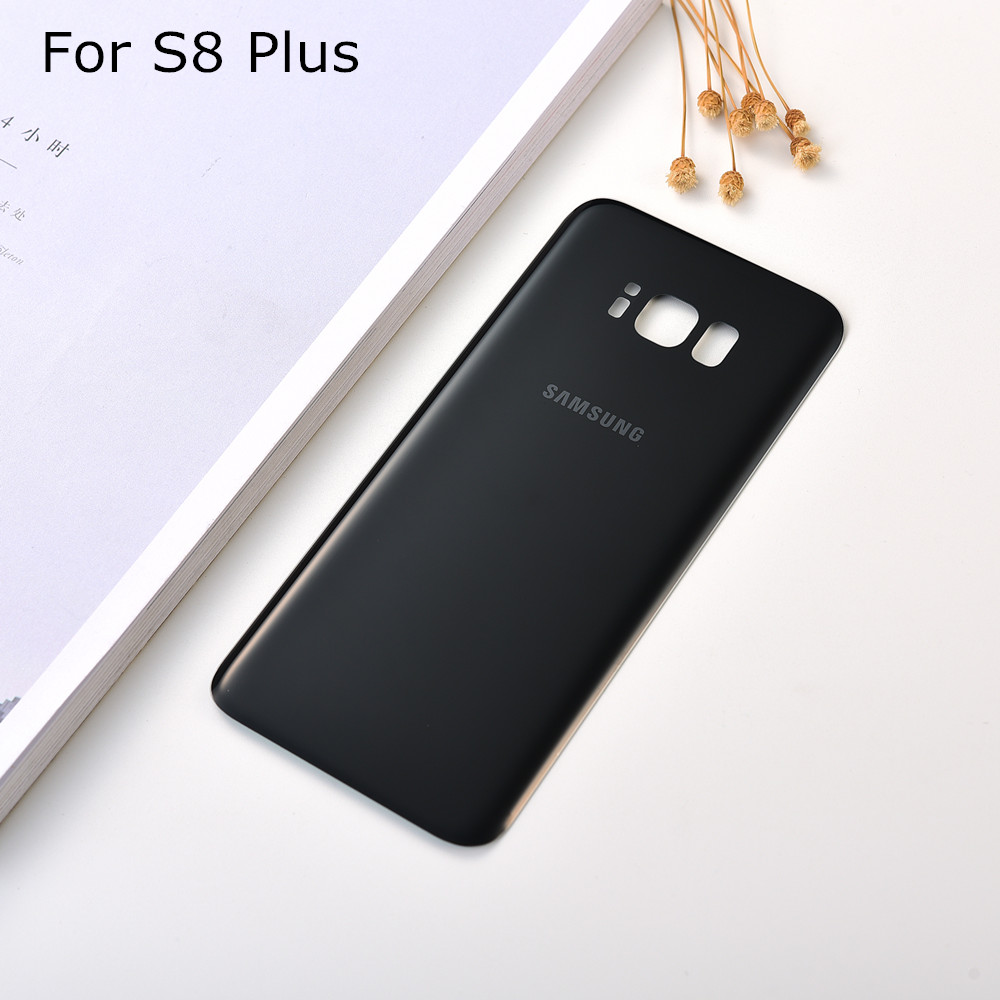 Original Samsung Back glass Rear Cover Housing Battery Door Replacement For Samsung Galaxy S8 Plus S8 s8+ G955 G955F G950 G950F: S8 plus black