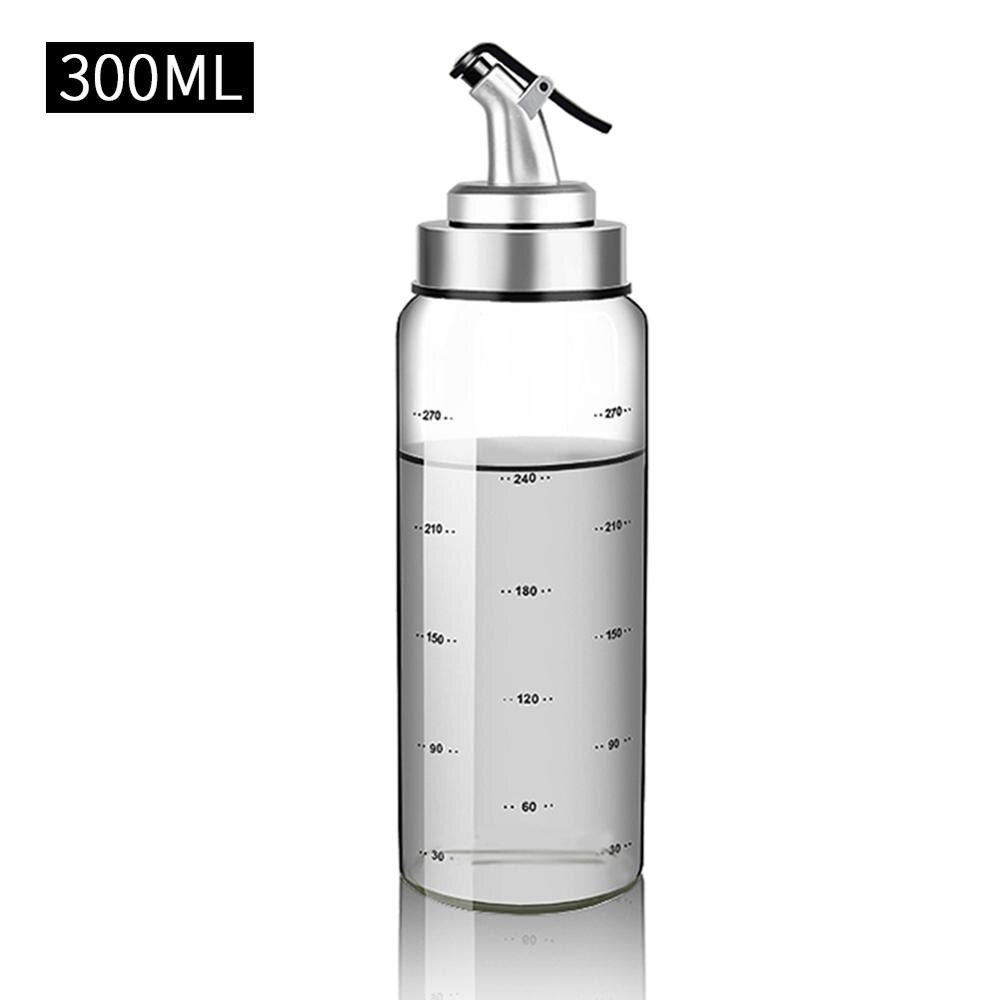 Krydder glass olje flaske soyasaus eddik krydder krukke med skala krydder flaske oljer krydder oppbevaring krydder beholder arrangør: 300ml