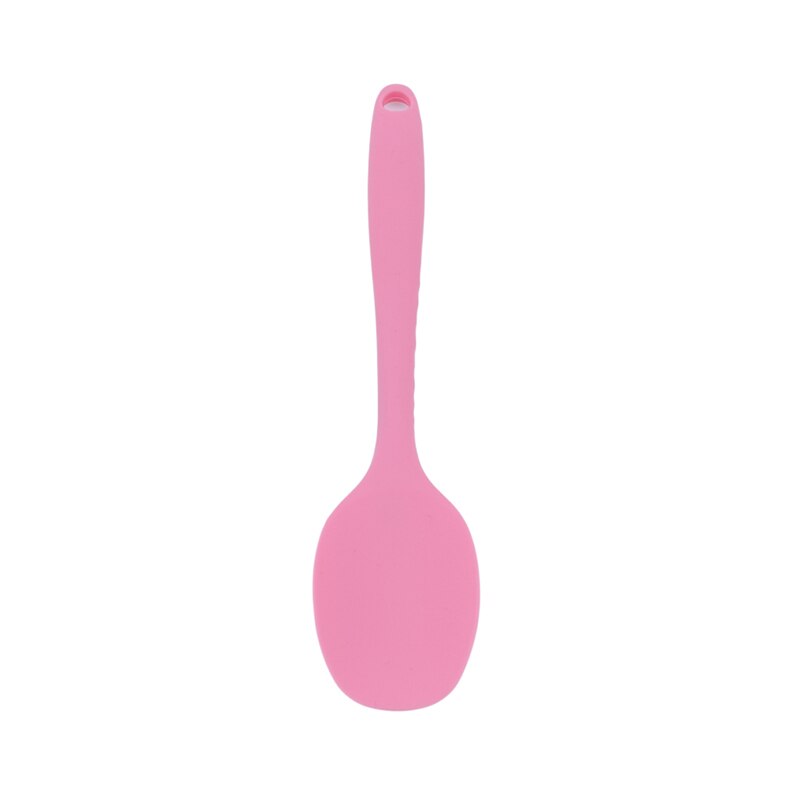 Cuchara raspadora de silicona resistente al calor, Mango integrado, cuchara para arroz, espátula para sartén, utensilios de cocina para Tartas