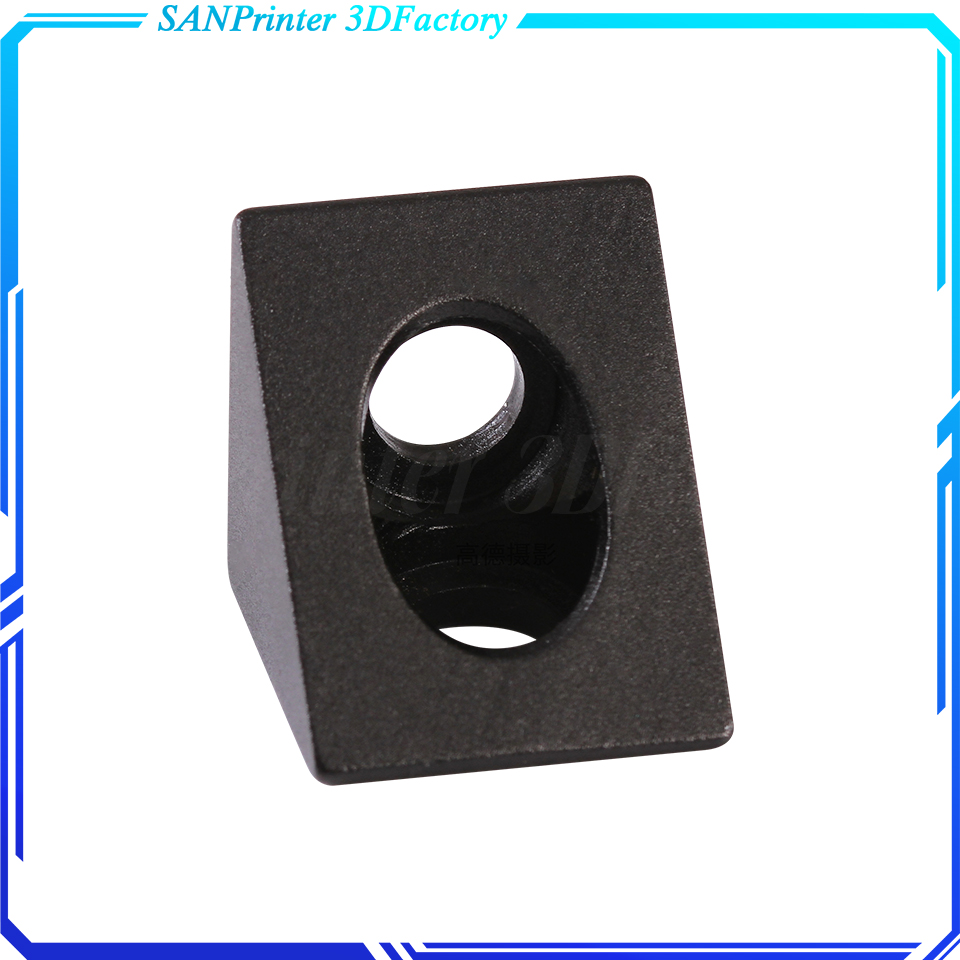 V slot Black Angle Corner Connector 90 Degree Angle Bracket For Opensource CNC Mill 3D Printer DIY Parts