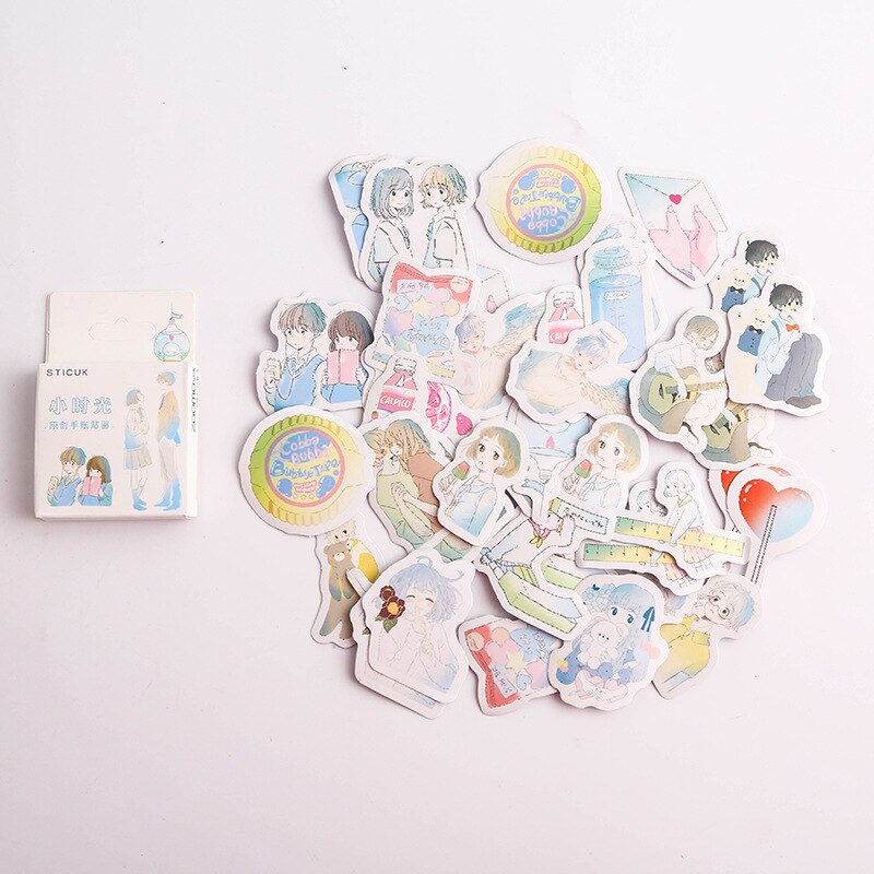 Søt meldingsboks kule tidsskrift dekorative skrivesaker klistremerker scrapbooking diy dagbok album pinne etikett forsegling klistremerke: Xiao shi