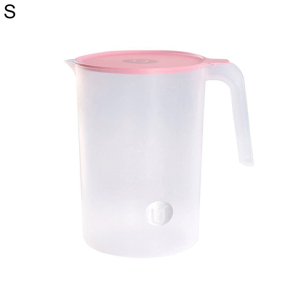 2000/2500ml Clear Water Pitcher Large Capacity WaterPot Cold Water Jug Kettle Ergonomic Handle Water Container Bottle Drinkware: Pink 2500ml