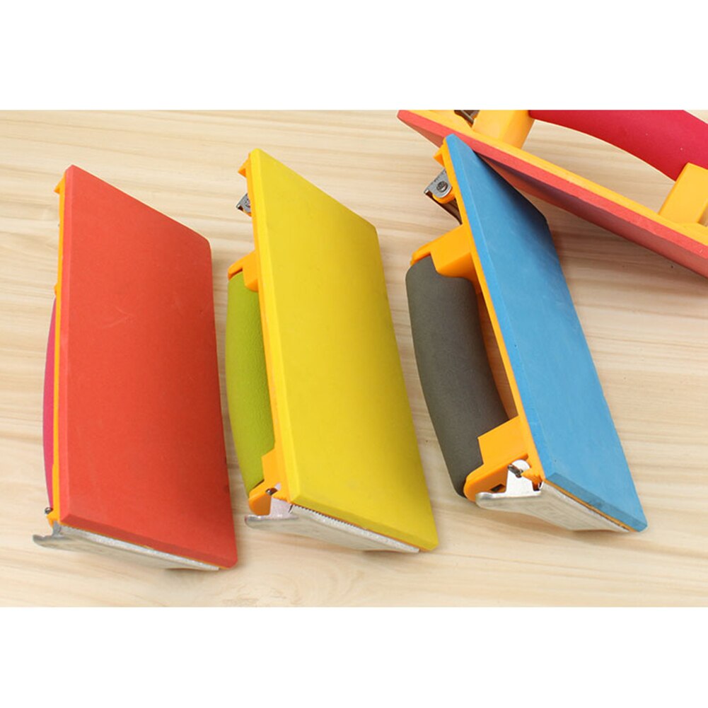 Soporte para papel de lija, lijadora manual, herramientas de carpintería, tallado en madera, superficie de pared, pulido, mango de esponja antideslizante, herramientas de papel de lija
