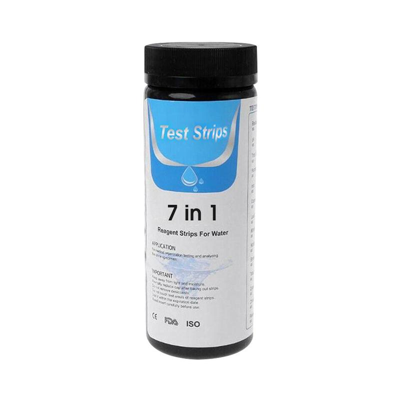 Multifunction 7 in 1 Aquarium Fish Tank Water Strips PH Nitrite Chlorine Total Alkali For Testing Residual Hardness Level P W5J0: Default Title