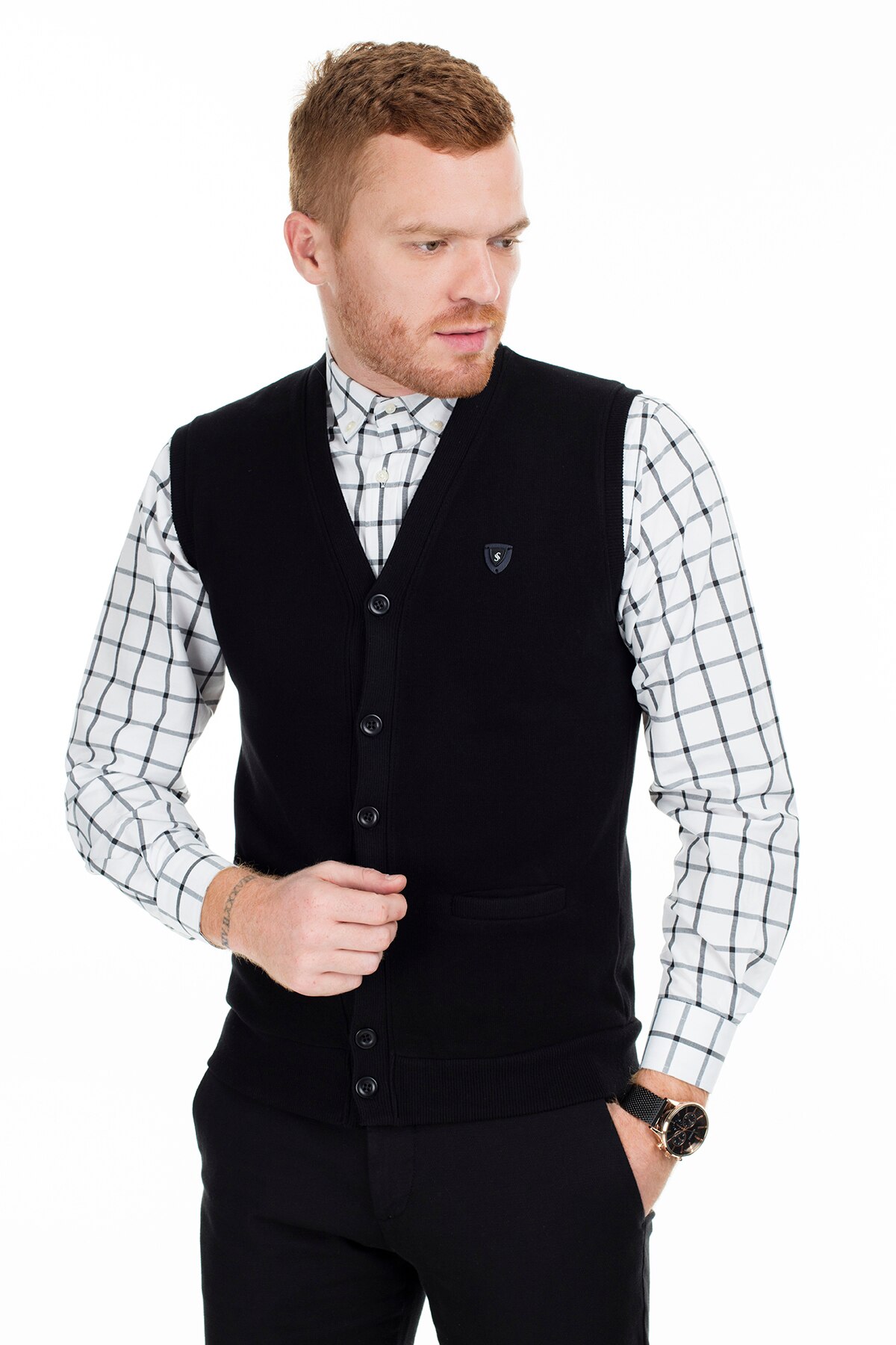 Sabri Özel botón Chaleco de hombre 4193106