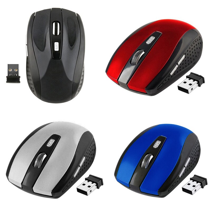 Souris optique sans fil 2.4GHz, avec récepteur USB 2.0, pour PC, clavier et accessoires d'ordinateur de bureau