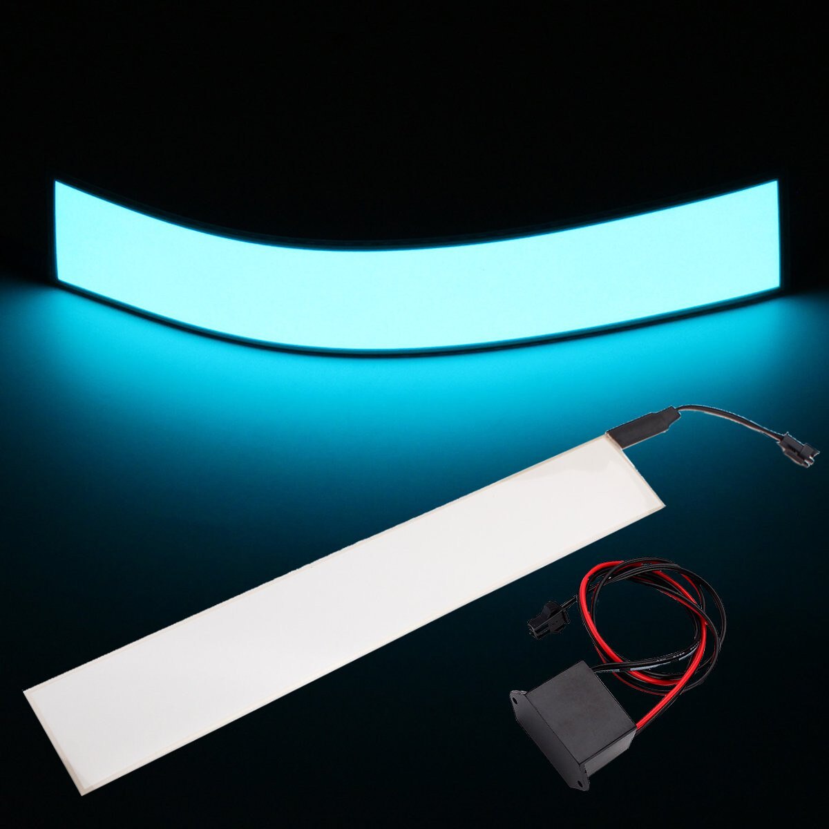 12x2inch 12V Flexible EL Tape Electroluminescent Panel Back Light LED Strip Lights Inverter 6 colors: White