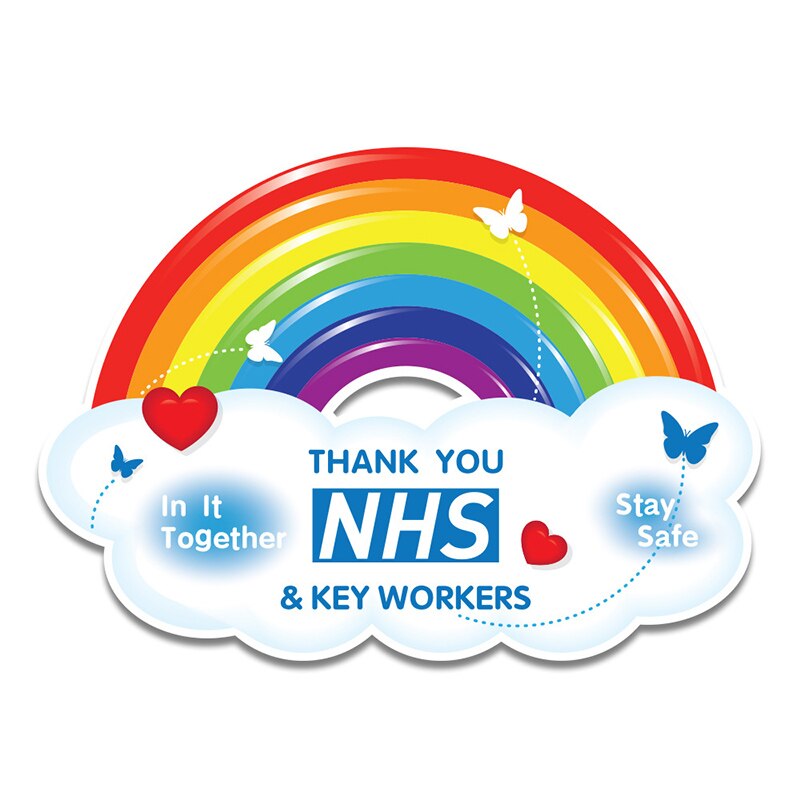 Thank You NHS Rainbow Sticker For Laptop Car Decoration Stickers