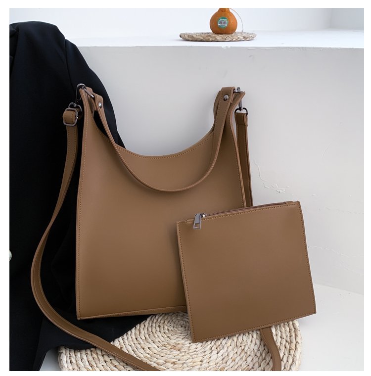 Vrouwen Simple Pu Zak, Grote Capaciteit Out-Deur Zak, cross-Body Tas Voor Ladiesgenuine Vrouwen Tas, Vrouwen Tas Met 2 Comp: brown