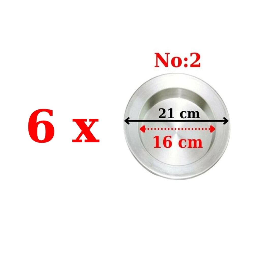 Kunefe – plat traditionnel turc en aluminium inoxydable, plat de présentation pour Dessert, Gaziantep, toutes les tailles: 6 Pcs No.2