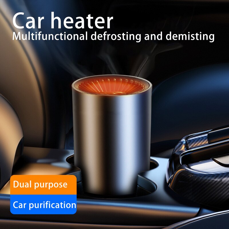 12V Portable Car Heater and Cooler 2 in 1 Mini Fast Heating Front Windshield Defogger Defroster Cigarette-Lighter