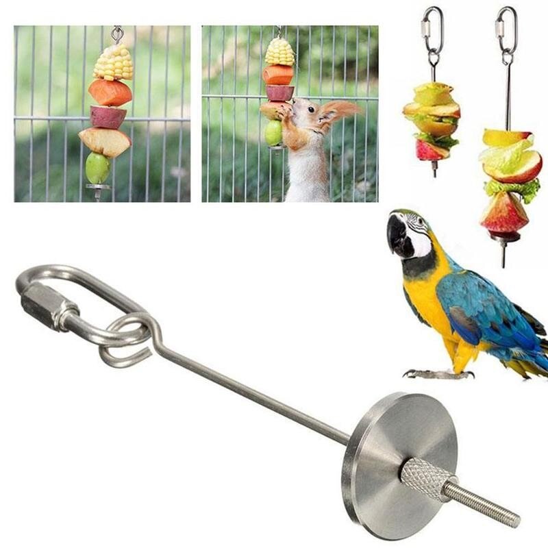 12/20cm 1 ud. Soporte para loros y jaulas para pájaros y Animal PEQUEÑO, carga el soporte con tus mascotas, fruta, loro, pincho, comida