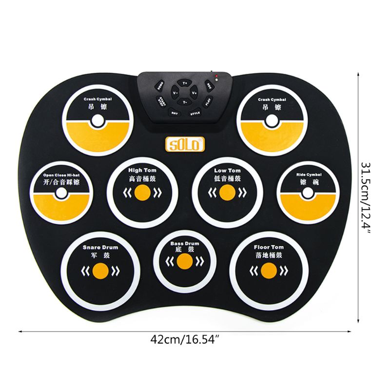 Portable Silicone Hand Roll Electronic Drum Children Percussion Instrument Tool