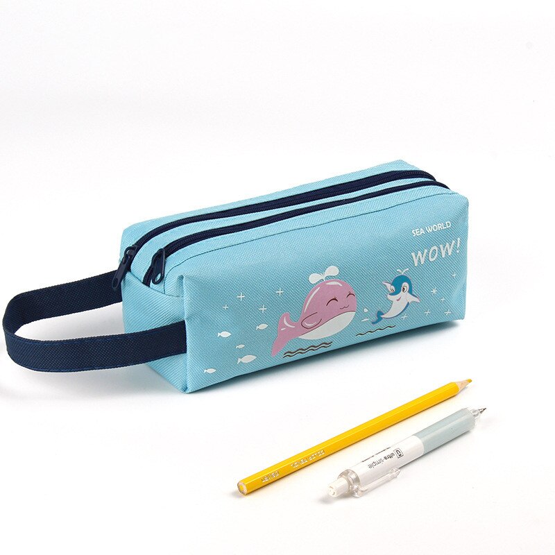 Large Capacity Pencil Case School Students Stationery Pen Storage Bag Supplies Pen Box Pencil Cases Office Stationary Supplies: D2