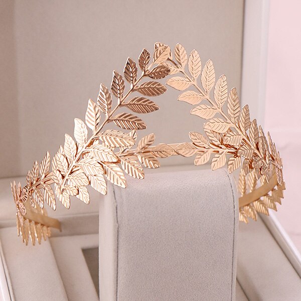 Wedding Party Crown Bridal Tiara Leaf Haarband Zilver Goud Vintage Bruid Haar Hoepel Haaraccessoires Vrouwen Sieraden Hoofdband: Gold Hair bands