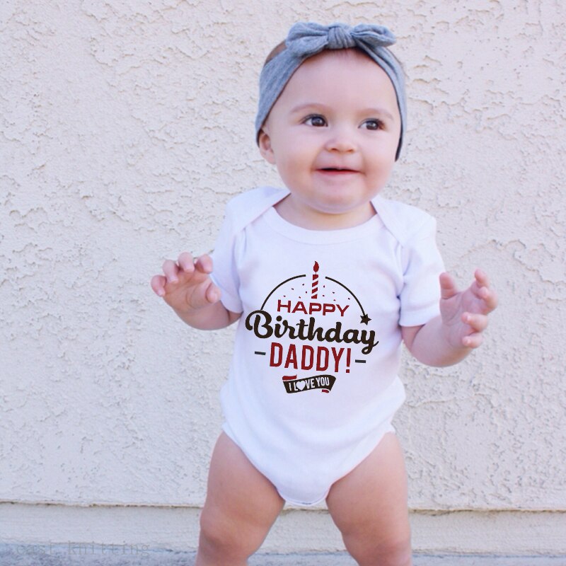 Gelukkige Verjaardag Daddy Baby Onesie Grappige Grafische Gedrukt Body Baby Groeien Voor Baby Peuter Jongens Meisjes