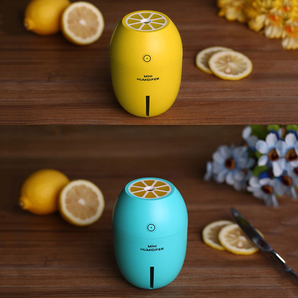 Lemon Style USB Ultrasonic Humidifier With Colorful Led Light Essential Oil Aroma Diffuser Auto Off Touch Switch
