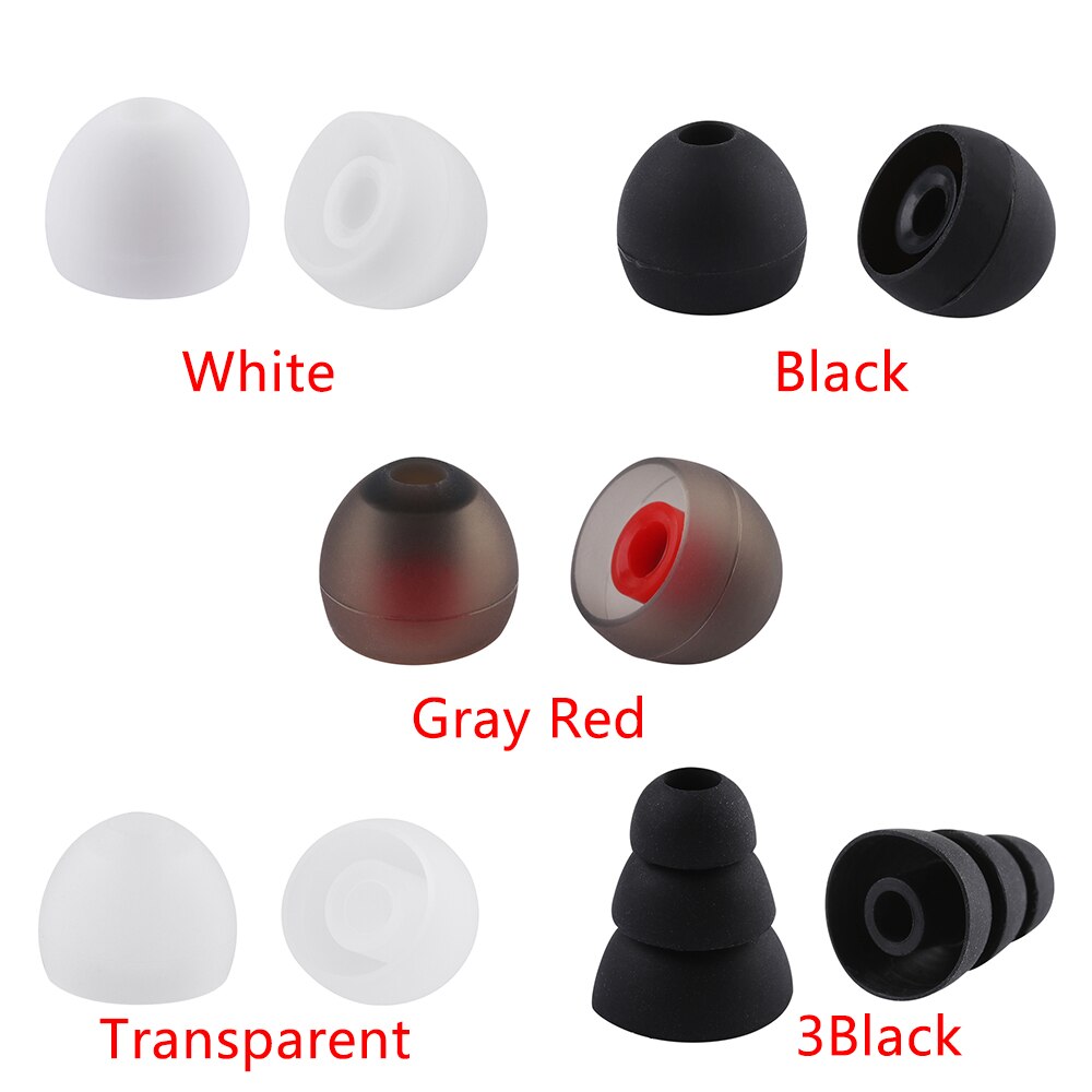10 paar zachte siliconen vervanging 4mm oordopjes oordopjes afdekkap rubber universele oordopjes voor in-ear oordopjes accessoires