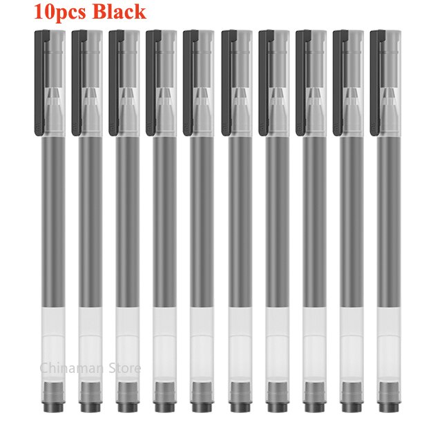 Xiaomi PEN Mijia Super Durable Sign Pen 0.5mm MI Pen For Office Signing Pens Smooth Switzerland Refill Mikuni For School Pen: 10pcs black