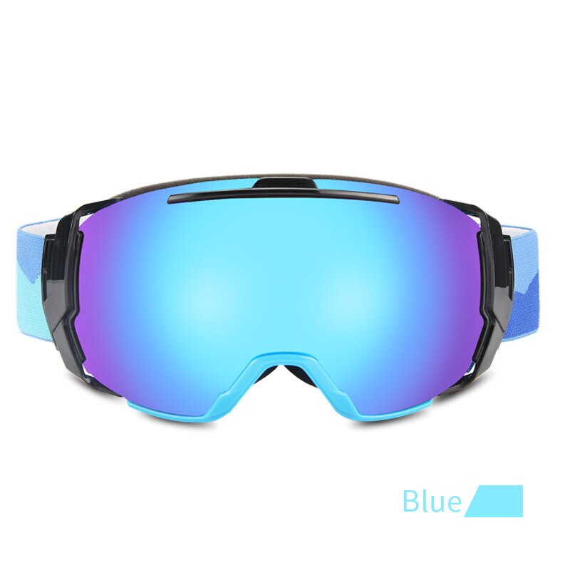 Capacete de neve unissex, capacete de segurança moldado integralmente para inverno, esportes ao ar livre, snowboard, ski: Blue Goggles
