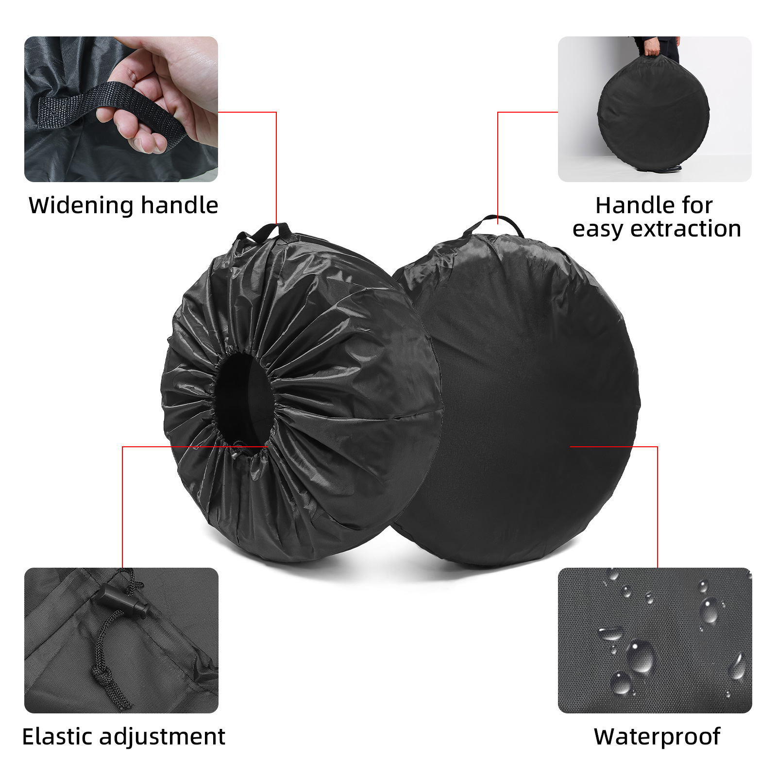 1/2/4Stck Auto Reserverad Abdeckung Polyester Auto Auto Rad Reifen Abdeckung Schutz Fahrzeug Reifen Rad Abdeckungen zubehör Staubdicht