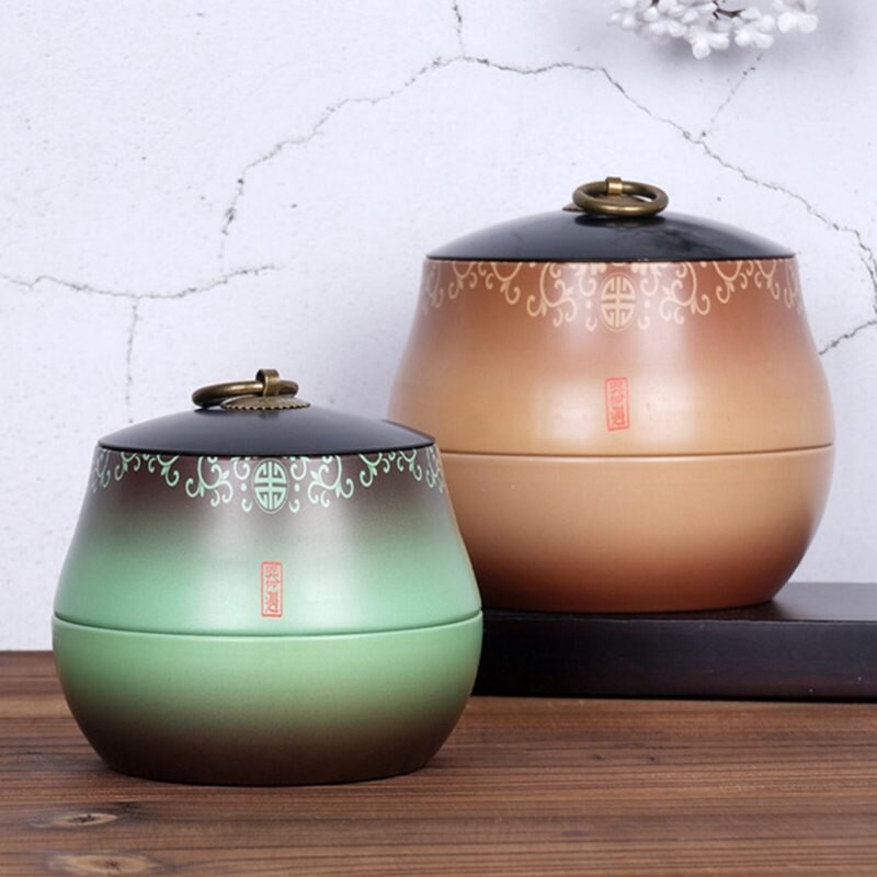 Metal Tins Tea Packaging Cans Kitchen Tea Box Jar Storage Holder Sweetmeats Candies Cans Tinplate Tea Empty Storage Box