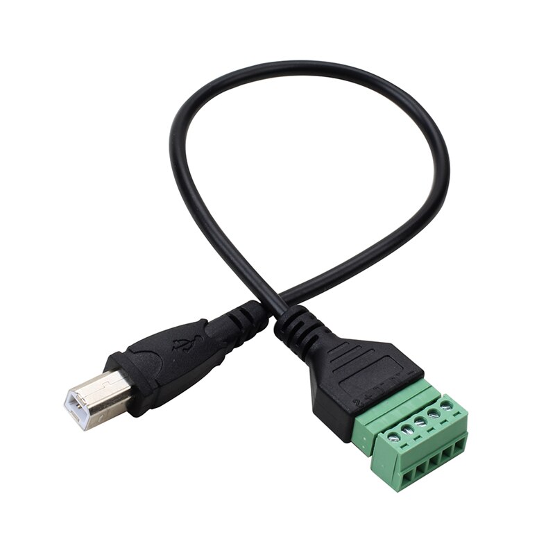 Usb 2.0 hun b micro usb mini usb type-c han  to 5 ben hun bolt skruestik med skærmterminal stik adapter kabel 1ft