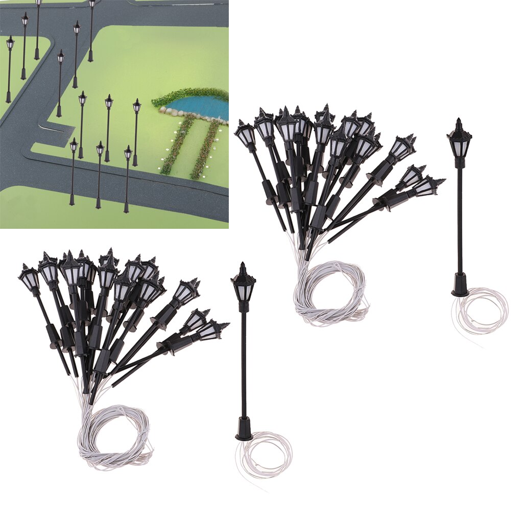 40 Pcs Mini Lantaarnpaal Straat Lamp Straat Lampen Model Voor Spoorweg