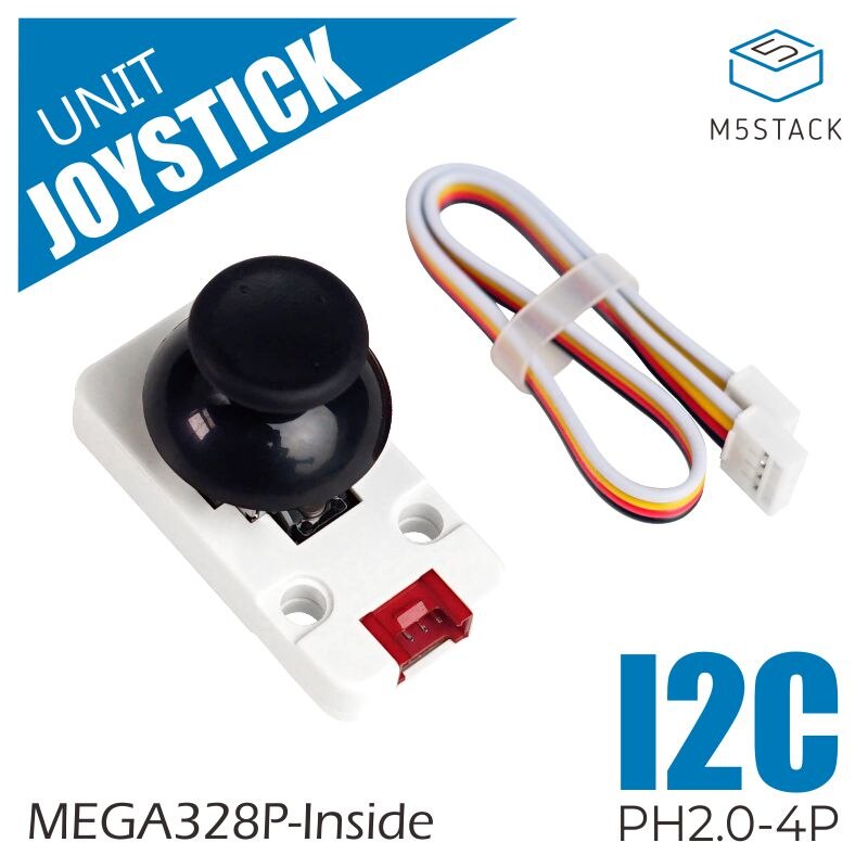 M5Stack Official Joystick Unit MEGA328P I2C/Grove Connector Compatible X/Y Axis & Button for ESP32 Arduino Development Kit