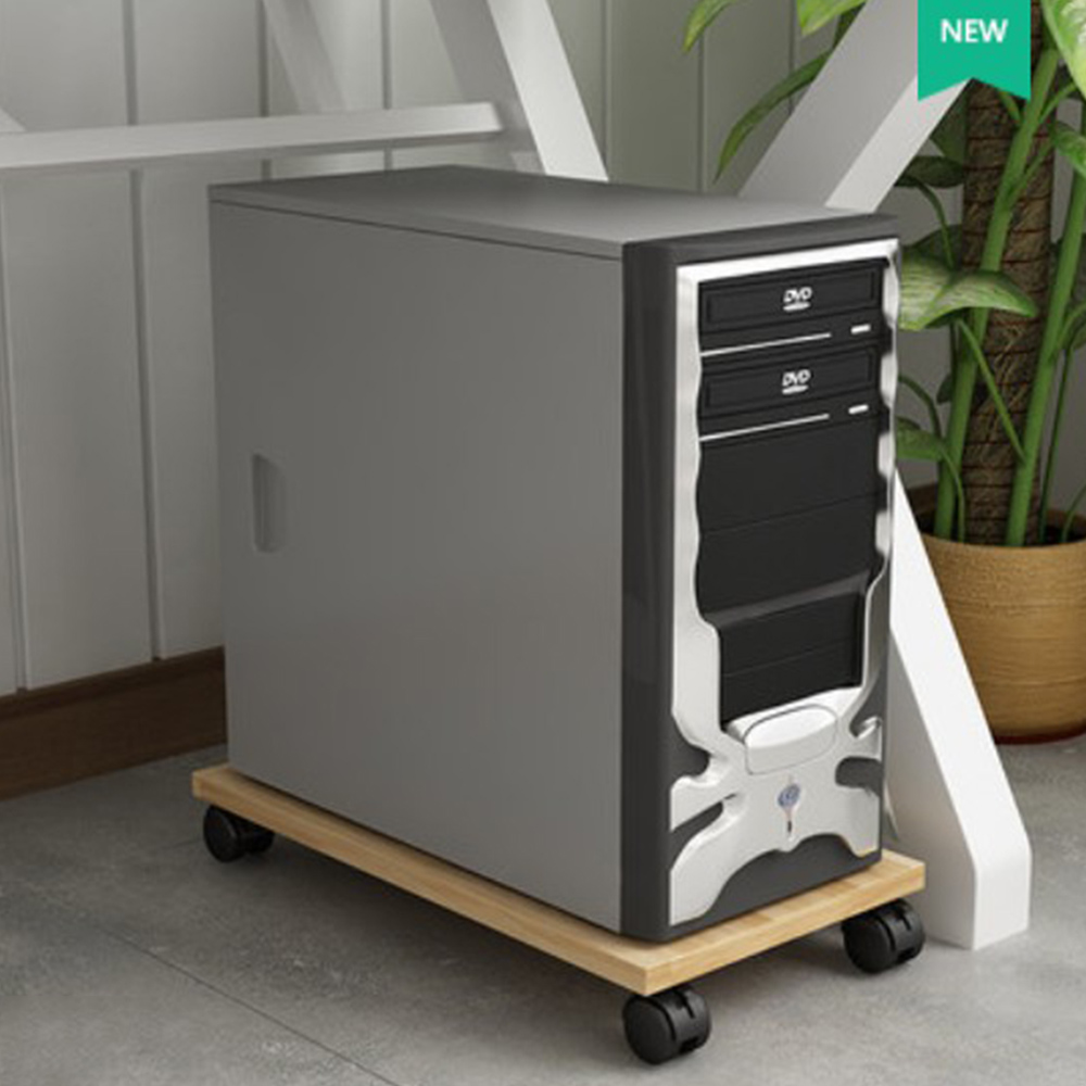 Kantoor Huis Gebruik Universele Hout Stand Computer Belangrijkste Processor Case Lade Met Wielen Rem Beweegbare Ondersteuning Voor Pc Gastheer Blauw roze: Tray4