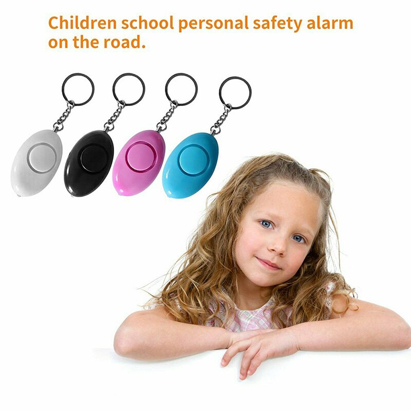 Egg Shape Personal Safety Alarm Keychain Security Protect Alert Scream Loud Keychains Emergency Alarms for Girl Women Children
