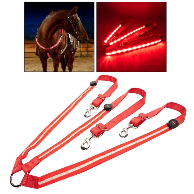Fietsen Vesten Led Lichtgevende Halsband Voor Paarden, Borstband Paard Harnas Met Led Light Usb Oplaadbare Voor Donkere Omgeving