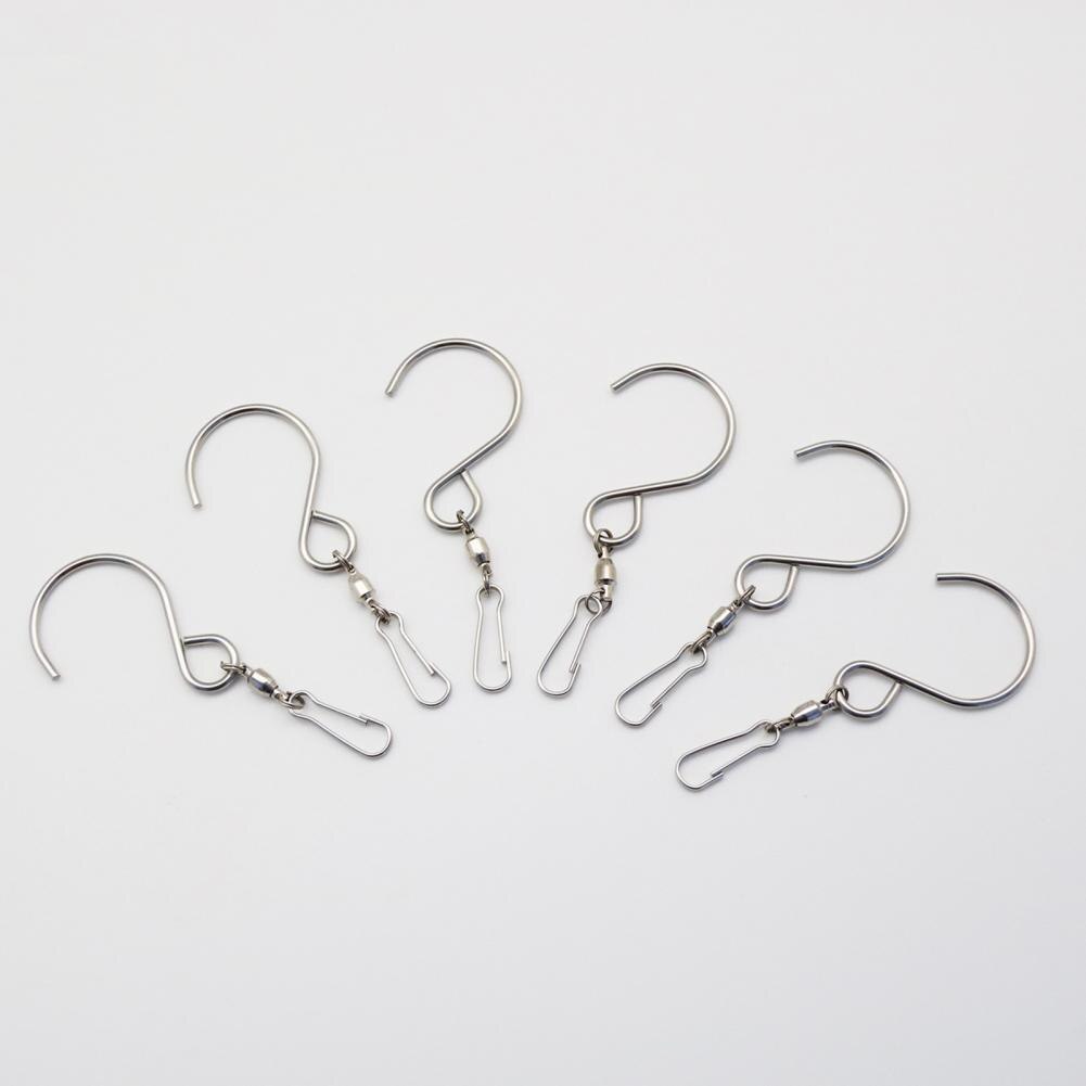 6Pcs Hook Unbreakable Snap-on S-shaped Hanger Hanger Metal Heavy Duty S-Shaped Hanging Hook for Balcony