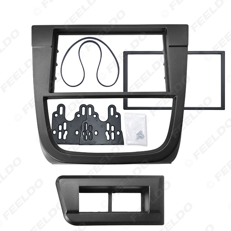 Feeldo Auto 2DIN Radio Fascia Frame Voor Volkswagen Gol G5/Voyage/Saveiro Stereo Dash Panel Plate Frame Installatie mount Kit