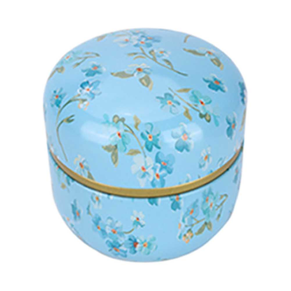 Japansk stil rund metal tin te æske med låg kaffepulver matcha slik kagebeholder rose krukke dåser etui mini opbevaringsboks: 3c