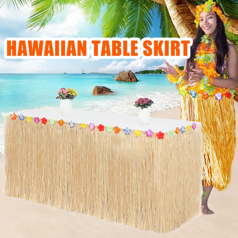 109/149 pièces tableau jupe raphia Style frange fête décoration Kit pour Tiki Tropical Hawaii ou Moana thème anniversaire yu-hom