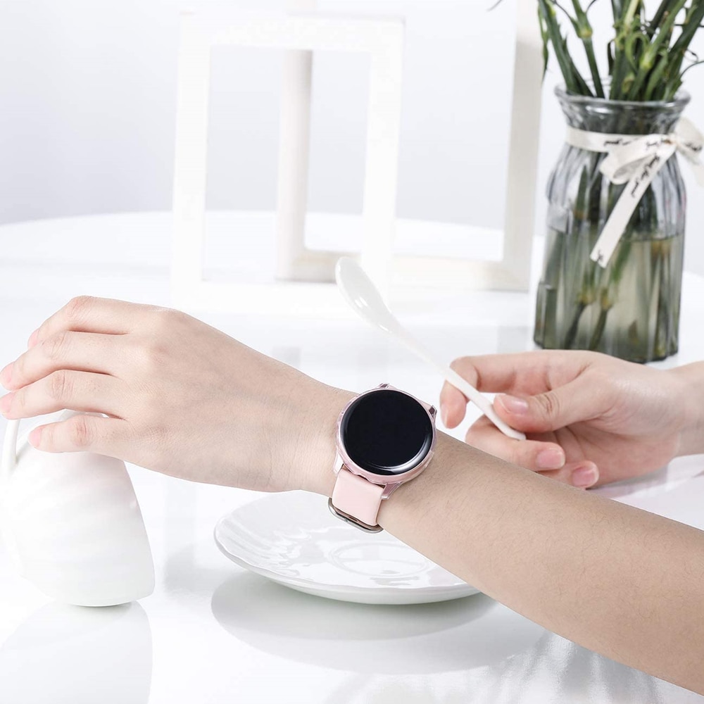 Pecpect etui til samsung galaxy watch active 2 cover 44mm 40mm 3 pack soft full covers skærmbeskytter til active 2 smartwatch