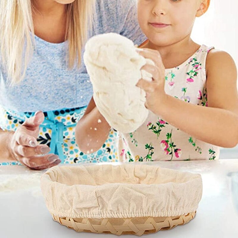 10PCS 9 Inch Cotton Basket Cloth Liners, Bread Proofing Cloth Liner Basket Cloth Liners Proofing Basket Cloth Liners