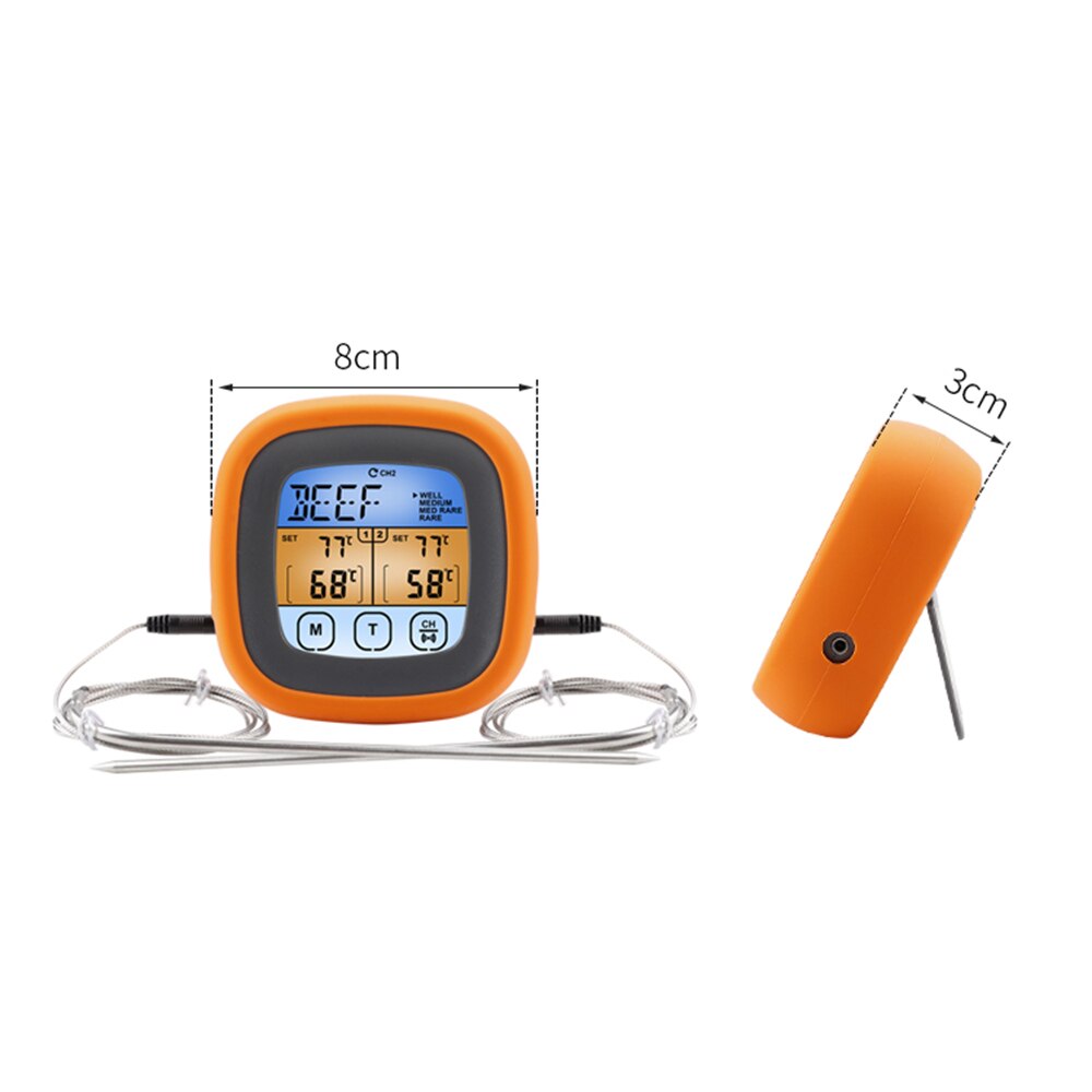 Dual Probes Digital Meat Thermometer Barbecue Cooking Food Oven Thermometer for Grill Barbecue Kitchen Tool