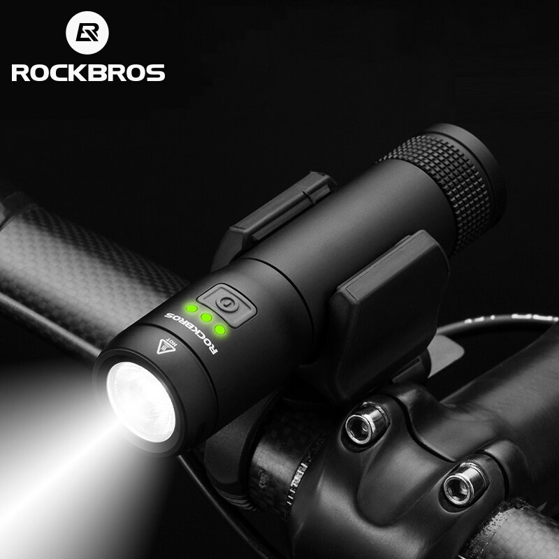 ROCKBROS-luz delantera para bicicleta, faro LED de 700 lúmenes, recargable vía USB, IPX6 resistente al agua, para MTB y carretera