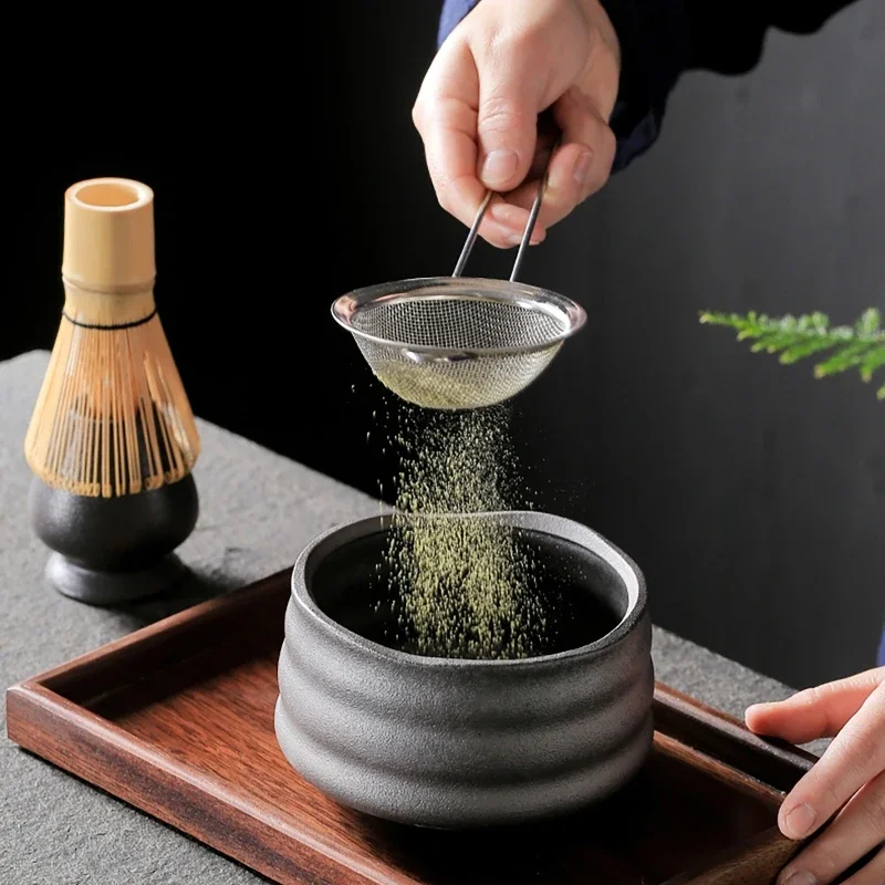 Juego de licuadora Matcha japonesa, batidor de bambú, cucharadita, cepillo, horno, juegos de herramientas para té, elaboración de té para beber en interiores, 4 Uds.