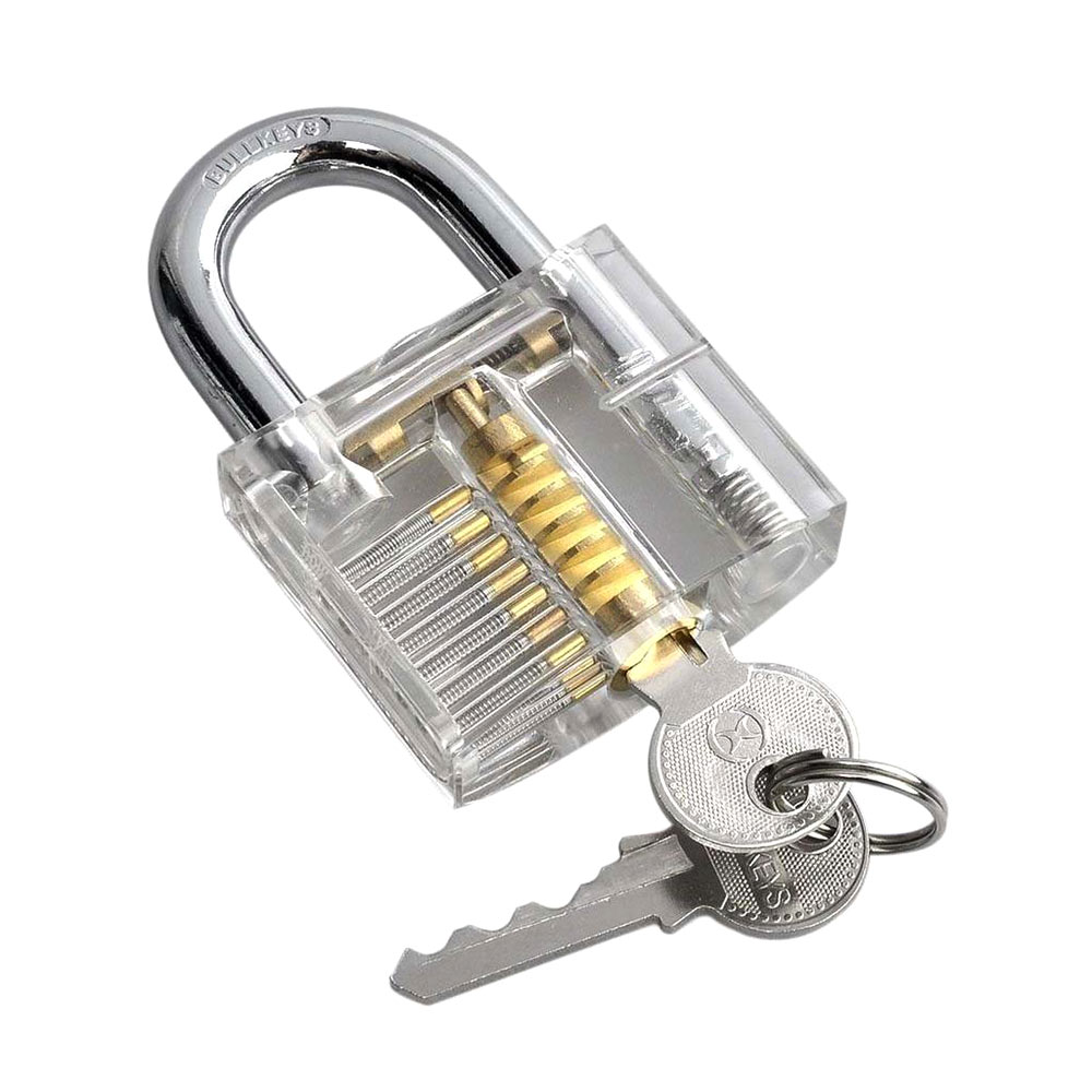 1 Pc Clear Crystal Transparante Cutaway Sloten Inside View Praktijk Hangslot Zichtbaar View Lock Training Vaardigheid Sloten Keyed Hangslot: Default Title