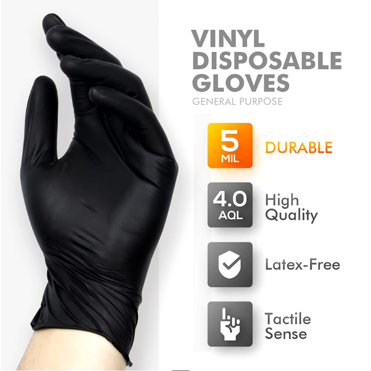 Guantes desechables de nitrilo negro, herramientas de cocina para el hogar, lavado de coches, guantes de trabajo de limpieza del hogar